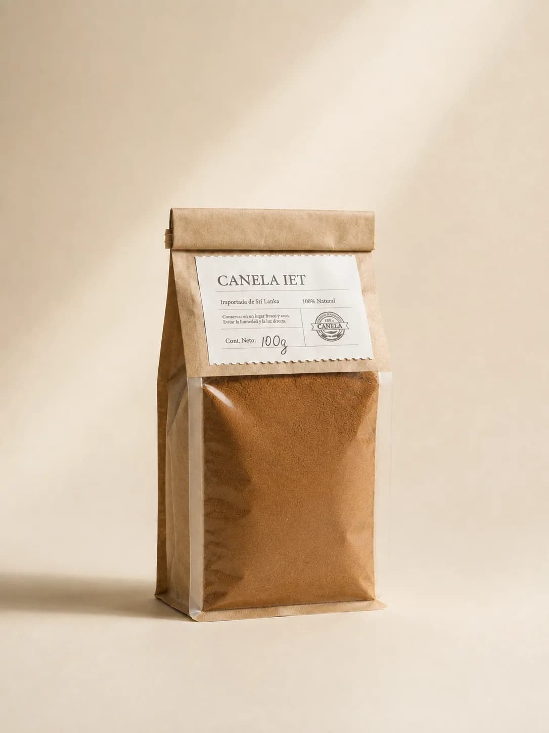 IET Ceylán Molida, Bolsa de papel, 100 g
